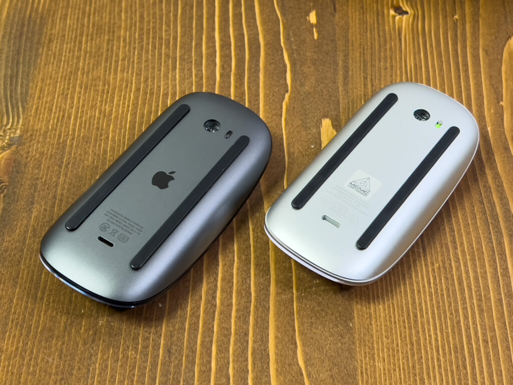 Apple Magic Mouse 黒ライトニング、白USB-C